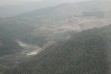 Part of the Edwight MTR site and Shumate's Branch sludge dam.Flyover courtesy Southwings.org