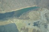 Edwight MTR site, Shumate's Branch sludge dam. Flight by Southwings.org.