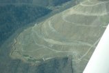 Jarrell Cemetery (upper right corner), Alpha's Twilight MTR site, remains of Lindytown. Flight by Southwings.org.